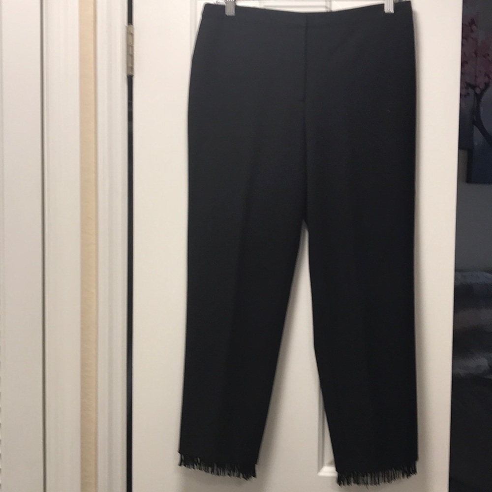 Laundry by Shelli Segal black capris w/ beaded hem